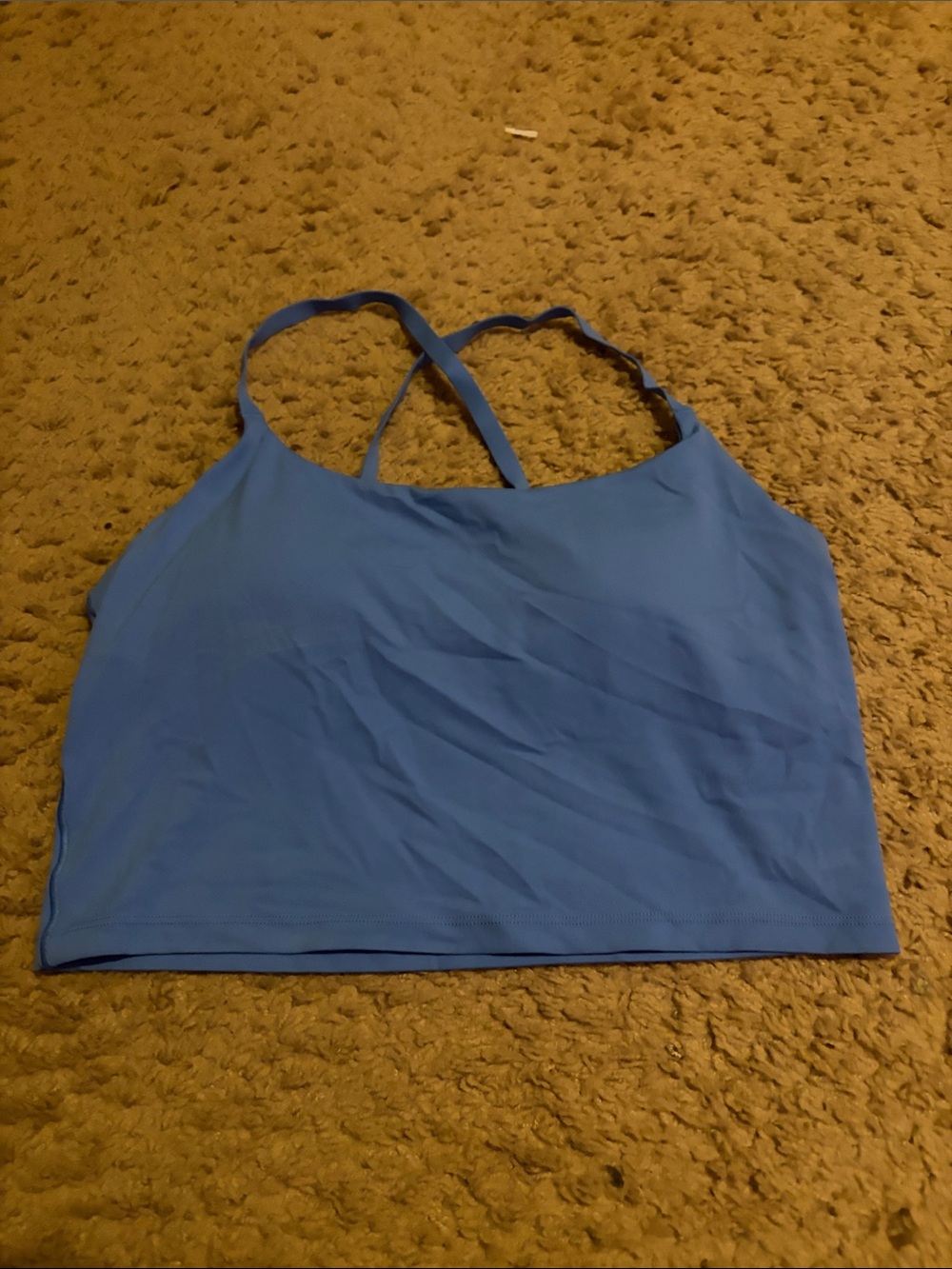Offline by aerie real me strappy longline sport bra blue